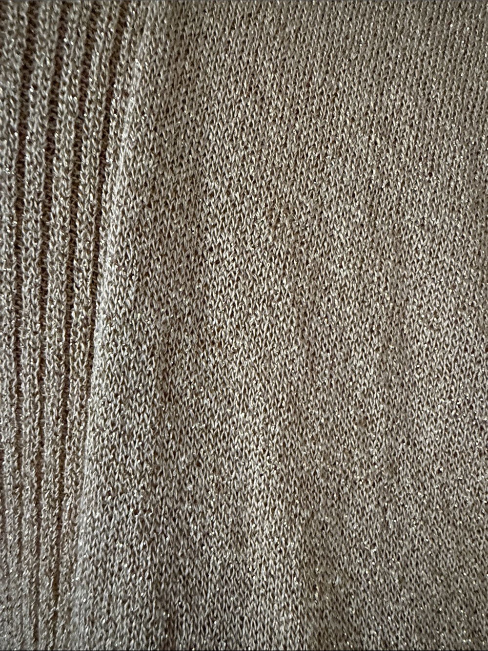 NWT jcpenney Gold Lurex Surplice Top Shimmery Large Lightweight Sheer Sweater - Picture 2 of 8